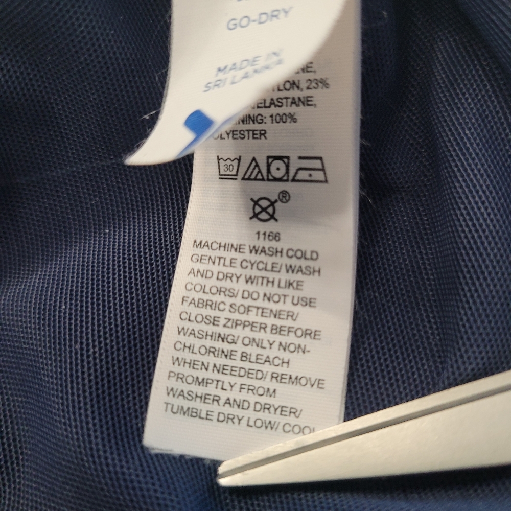 Old Navy Zip-Front Go Dry Lightly Padded Sports Bra Navy Blue 44DD - Picture 5 of 7